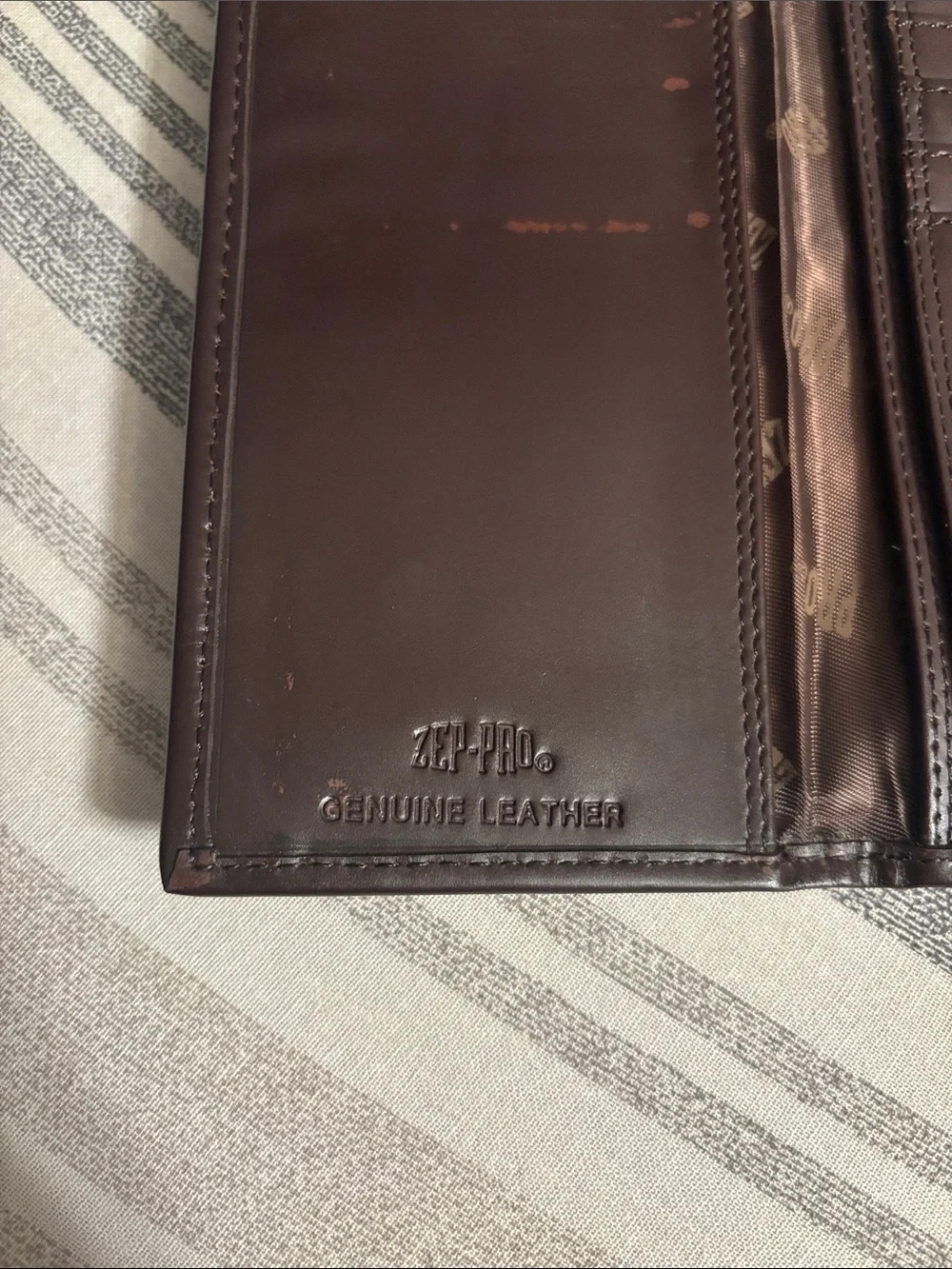 Zep-Pro leather Camouflage Wallet with Brass Snap